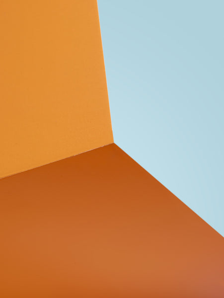 Plywood in Orange and Blue